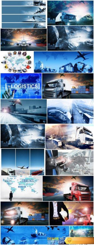 Abstract background Trucks and transport Highway and delivering 20X JPEG