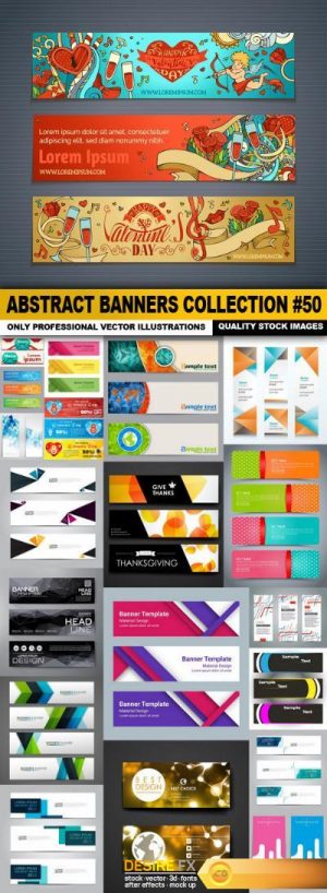 Abstract Banners Collection #50 – 20 Vectors