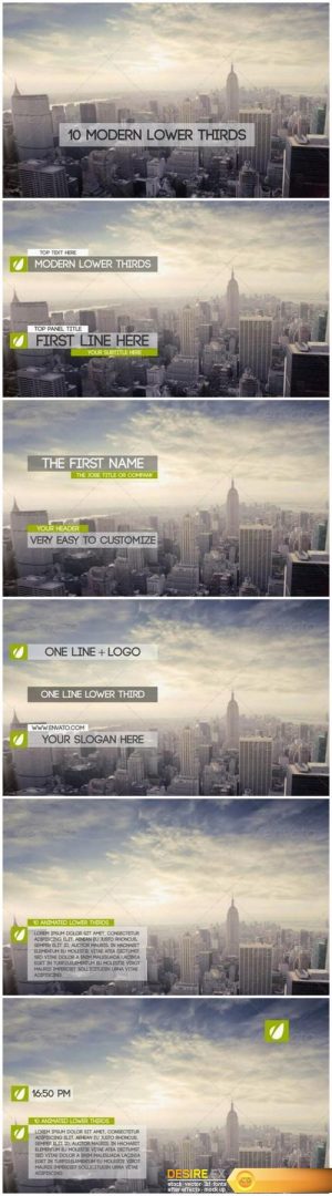 Videohive 8419460 modern and clean lower thirds