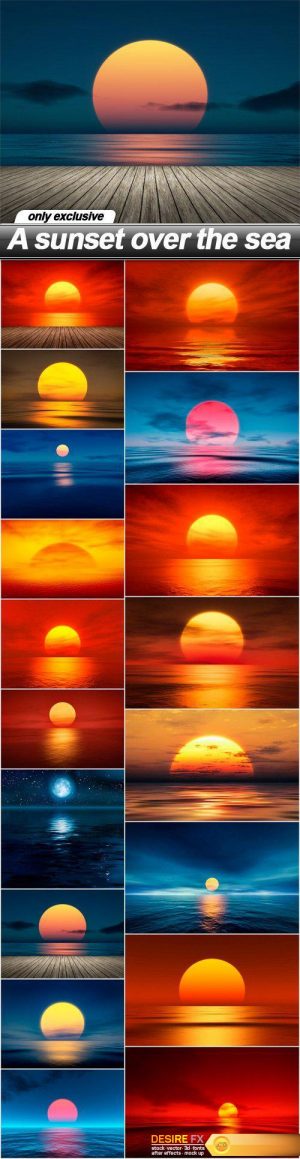 A sunset over the sea – 18 UHQ JPEG