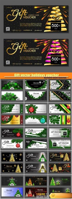 Gift vector holidays voucher