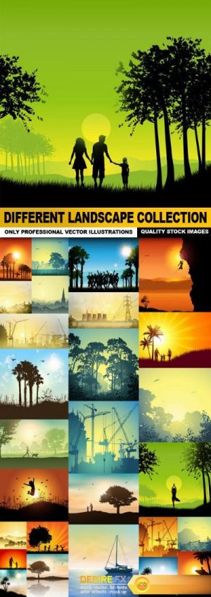 Different Landscape Collection – 30 Vector