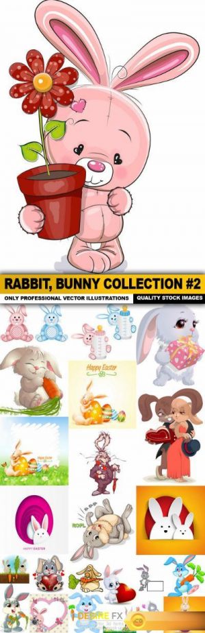 Rabbit, Bunny Collection #2 – 25 Vector