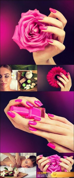 Spa massage and beautiful manicure 6X JPEG