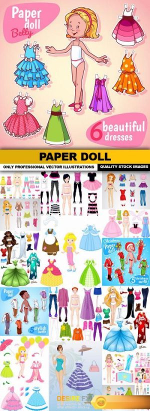 Paper Doll – 20 Vector