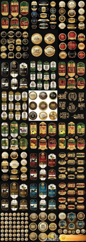 Gold Labels & Badges 3 – 24xEPS