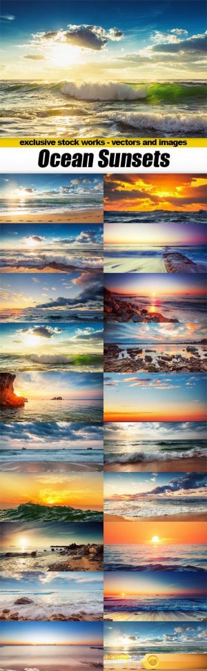 Ocean SunSets – 20x JPEGs