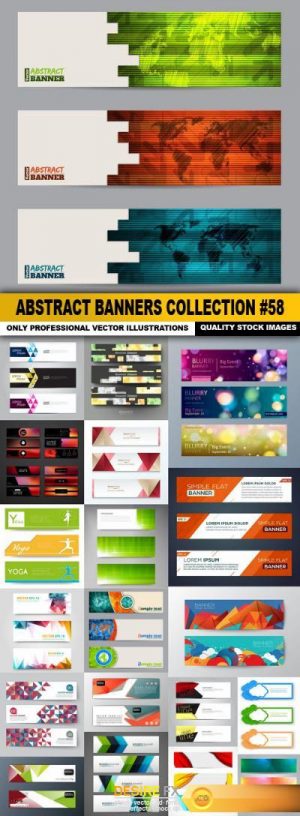 Abstract Banners Collection #58 – 20 Vectors