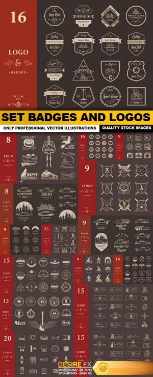 Set Badges And Logos – 15 Vector