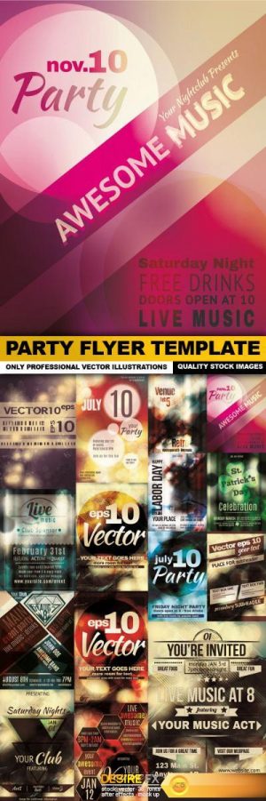 Party Flyer Template – 15 Vector