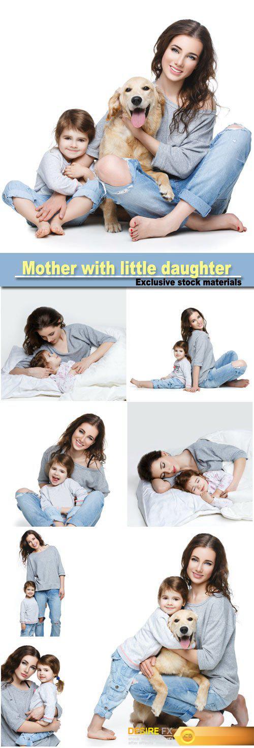 Download Beautiful young mother with little daughter and dog - DesireFX.COM