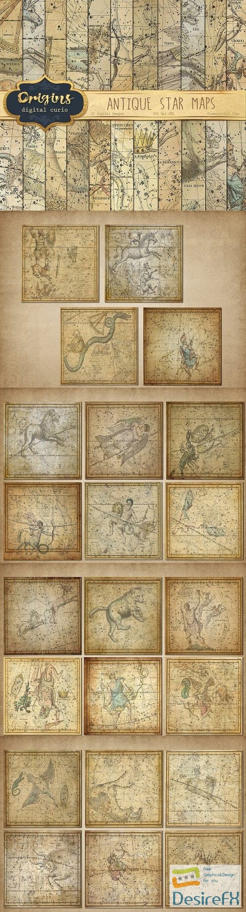 Antique Star Maps Backgrounds - 410946