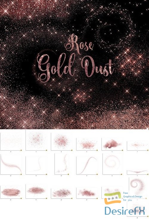 Rose Gold Dust Overlays - 2122413