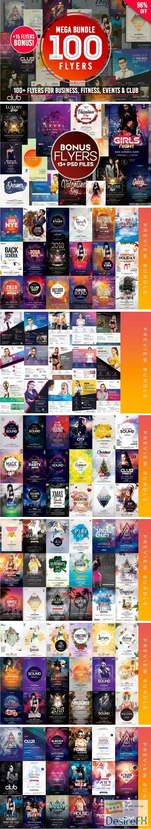 Download Download MEGA BUNDLE: 100+ Flyers Tempates - 2109141 | DesireFX.COM