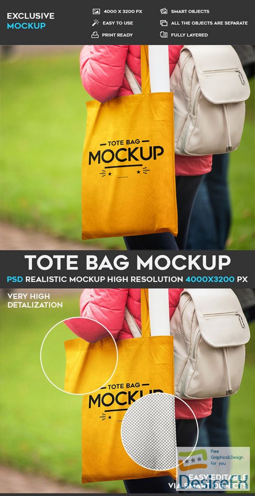 Download Download Tote Bag PSD Mockup Template | DesireFX.COM