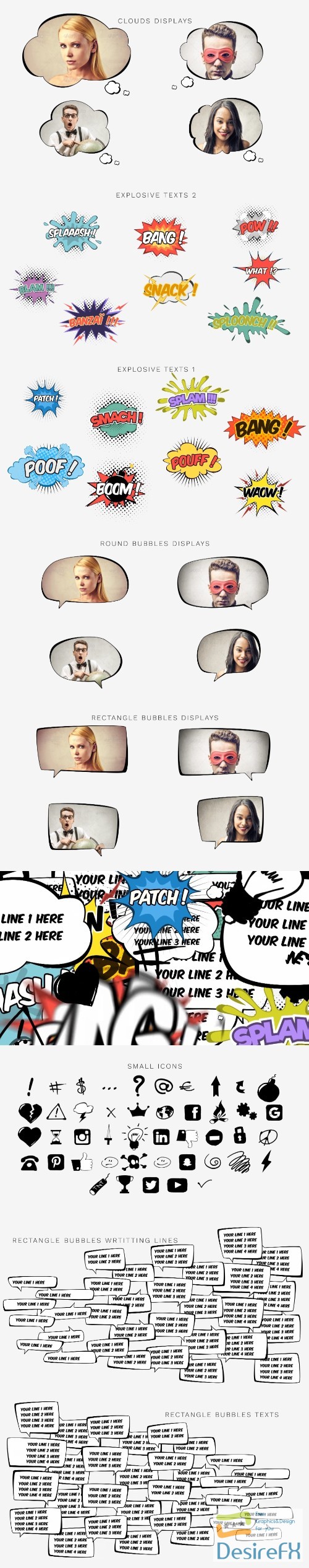 Download Download Videohive Comics Bubbles Speech Kit 15362247 ...