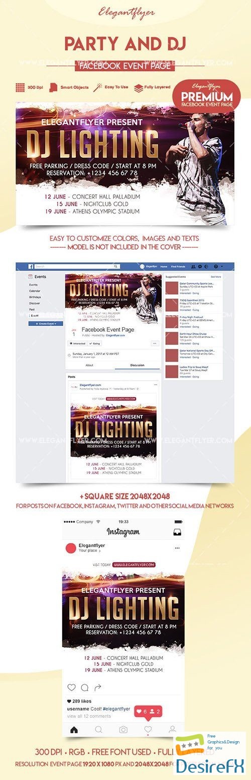 Party and DJ – Premium Facebook Event Page