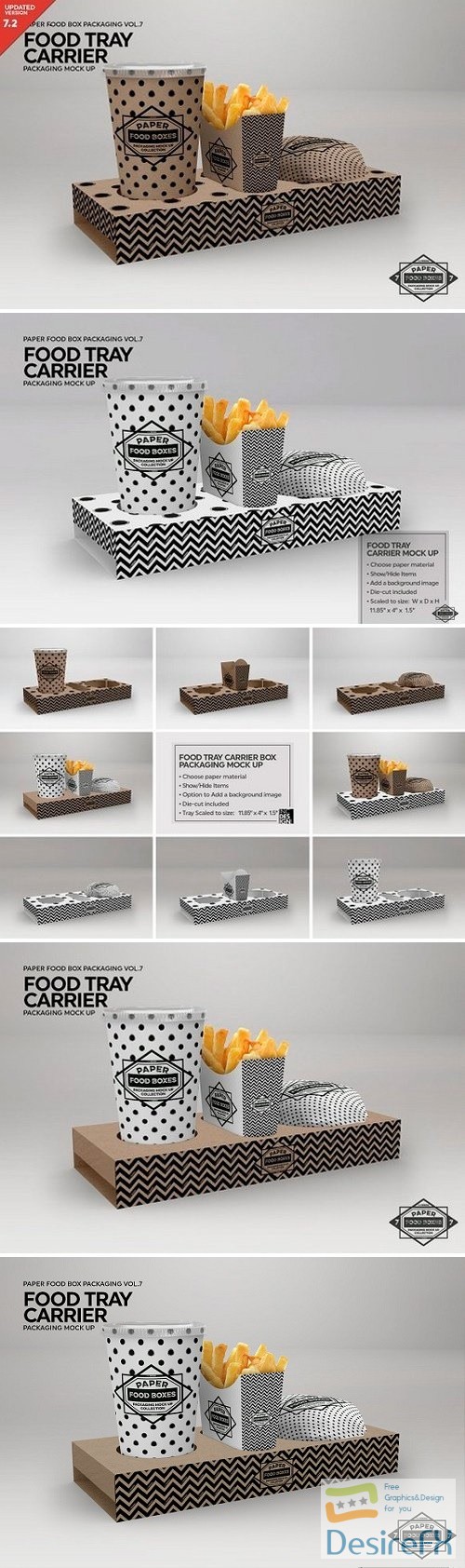 Download Desirefx.com | Download Food Tray Carrier Packaging Mockup ...
