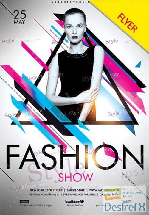 Download Fashion Show V2 2018 Flyer PSD - DesireFX.COM