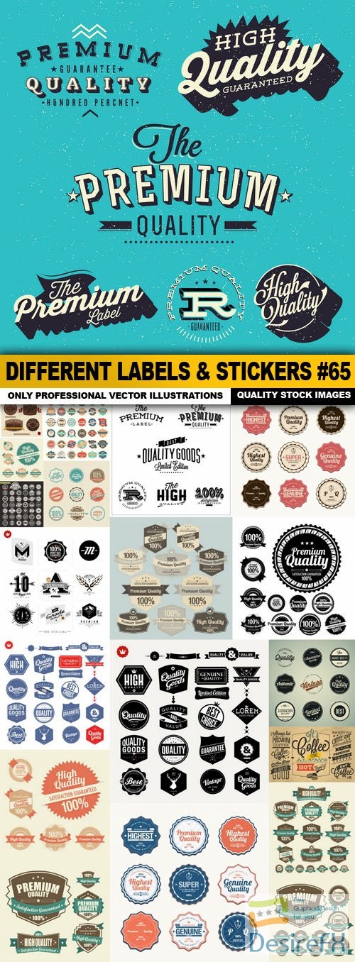 Different Labels &amp; Stickers #65 - 20 Vector