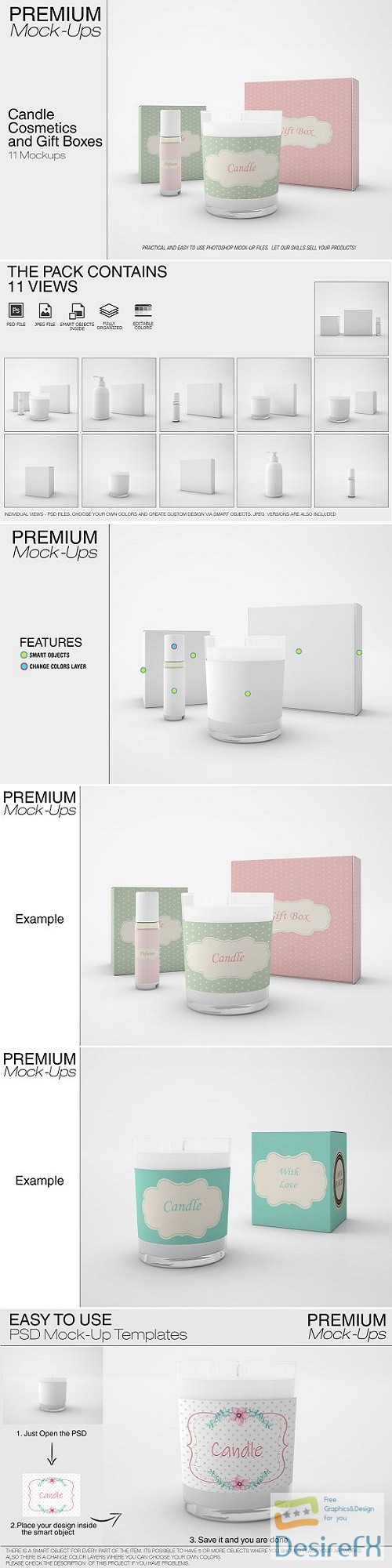 Candle, Cosmetics &amp; Gift Boxes Set - 2611939