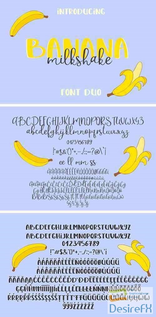 banana milkshake font