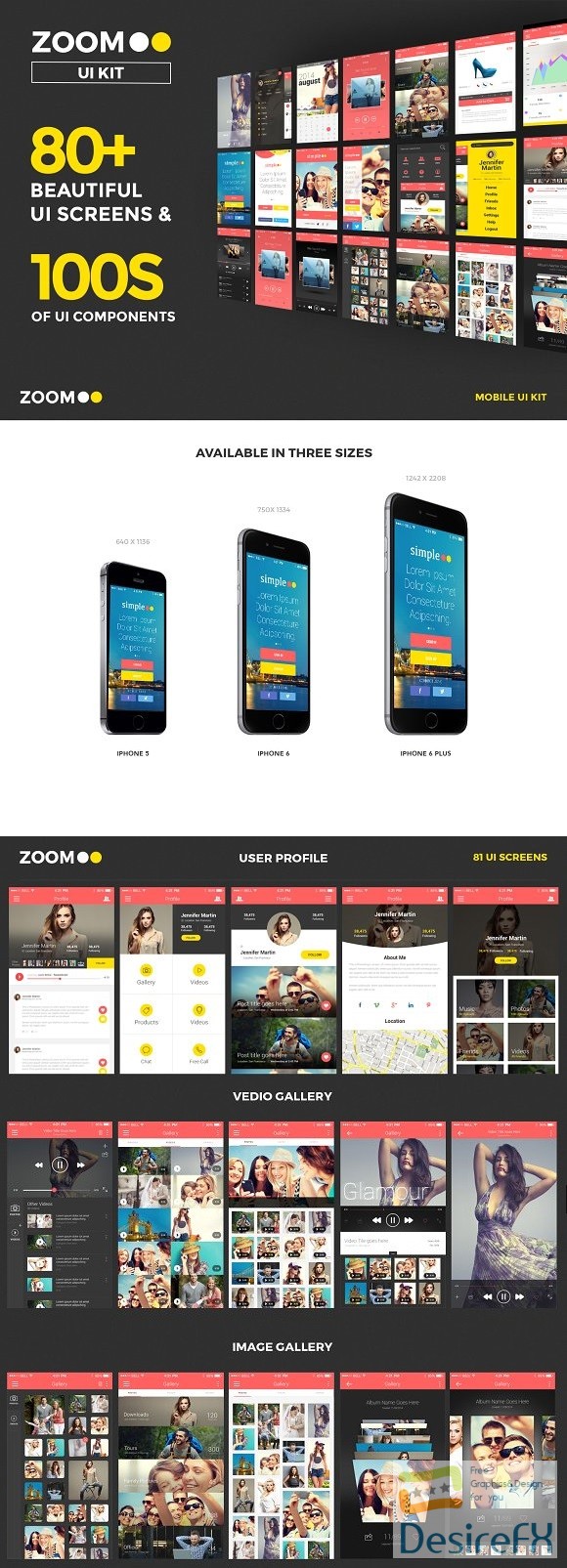 Zoom UI Kit (iPhone 5S, 6S & 6S +) 535910