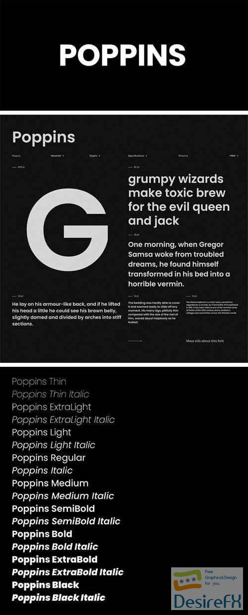 Desirefx Com Download Poppins Font Family