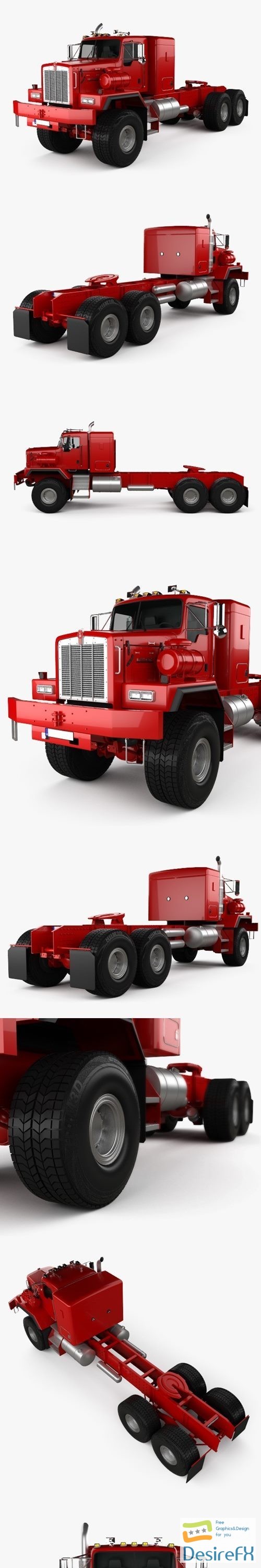 Kenworth C500 Tractor Truck 2001 3D Model