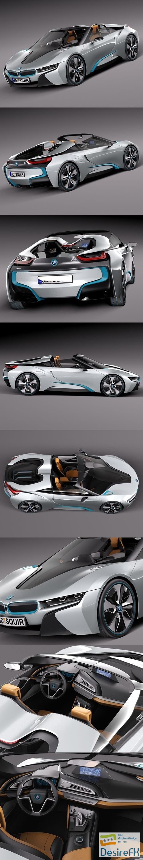 BMW i8 Spyder Concept 2012 3D Model
