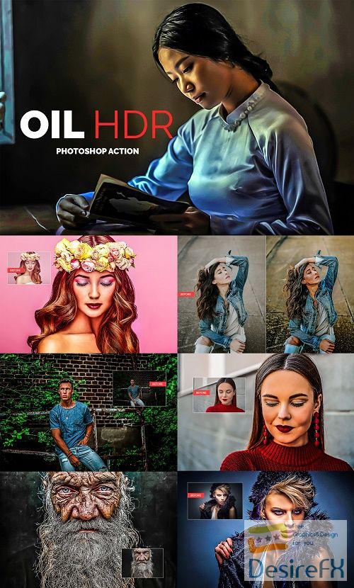 Oil HDR Photoshop Action - 3421824