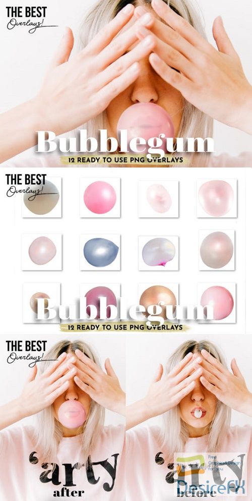12 Bubblegum Overlays