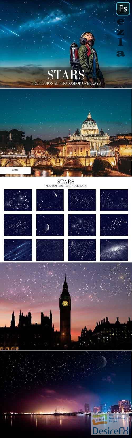 stars overlay photoshop psd