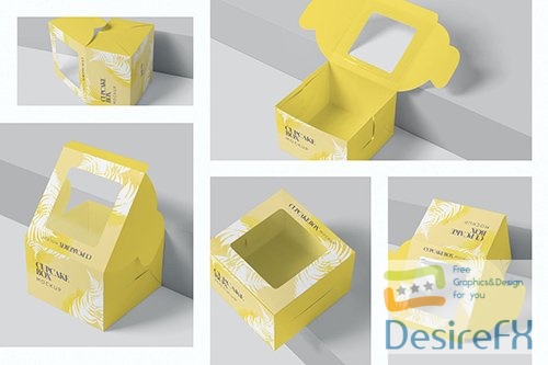 Download Download Cupcake Box Mockups PSD | DesireFX.COM