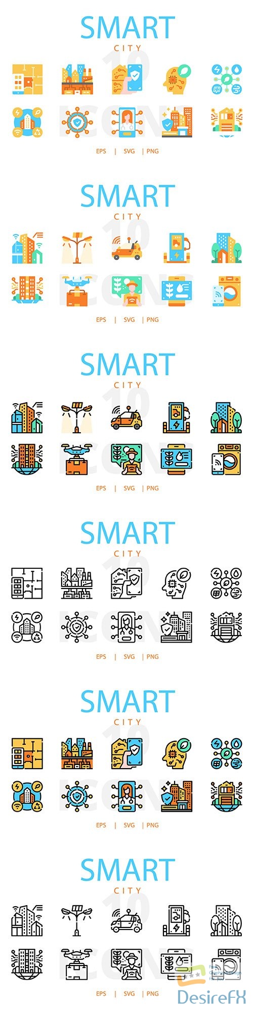 Smart City Vector Icons Collection