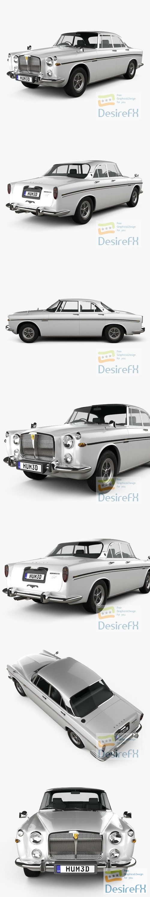 Rover P5B coupe 1973 3D Model