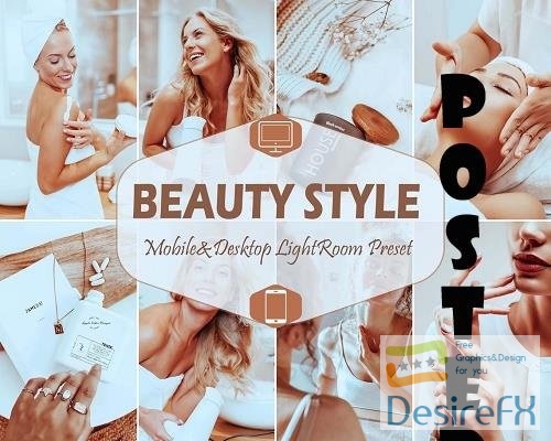 10 Beauty Style Mobile &amp; Desktop Lightroom Presets