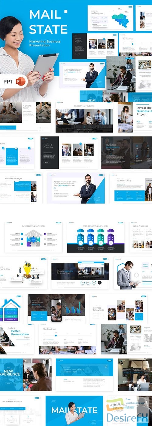 Mailstate Marketing PowerPoint Template