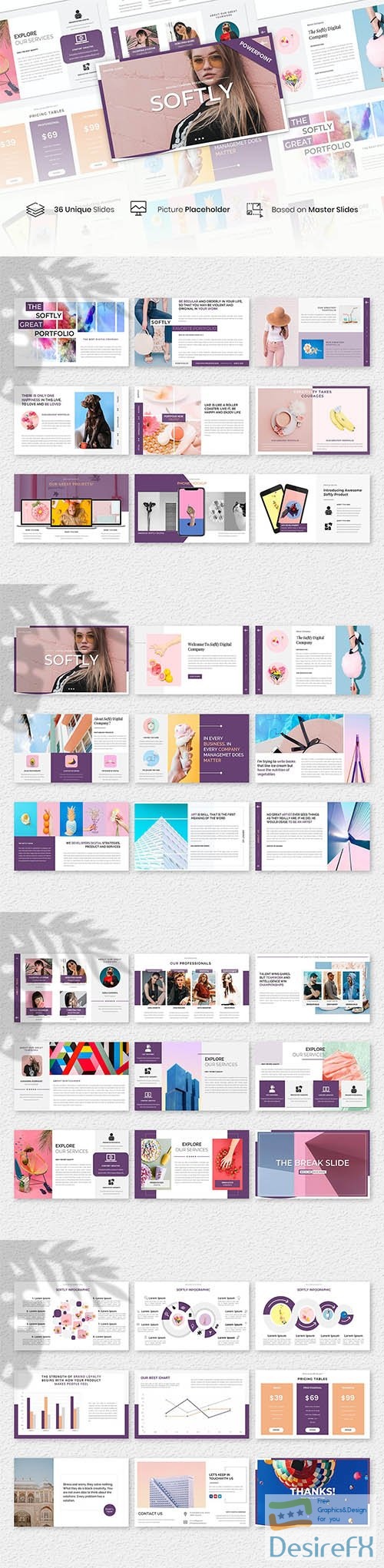 Download Softly – Creative Business Presentation Template - DesireFX.COM