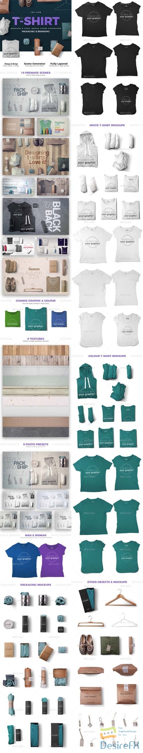 GR - T-shirt Mockups and Packages - Hero Images Scene Generator 13903877