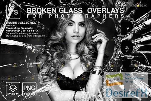 Broken Glass Photoshop Overlay & Halloween Photoshop overlay V2 - 1447864