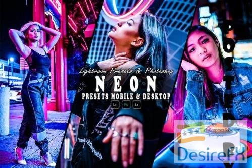 Neon Action &amp; Lightrom Presets