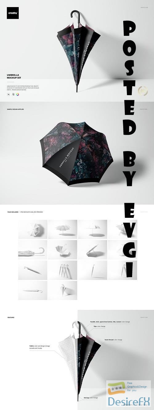 Umbrella Mockup Set - 6817546