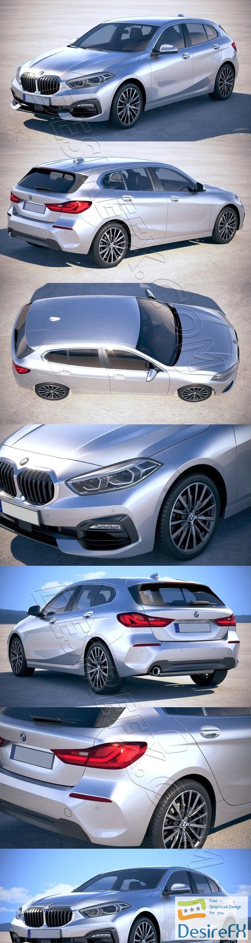 BMW 1-series F40 2020 3D Model