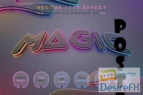 Magic Glow - Editable Text Effect - 6996411