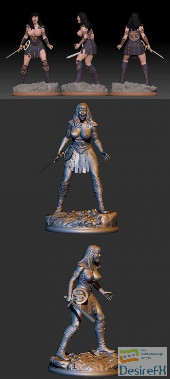 Xena Warrior Princess 3D Print