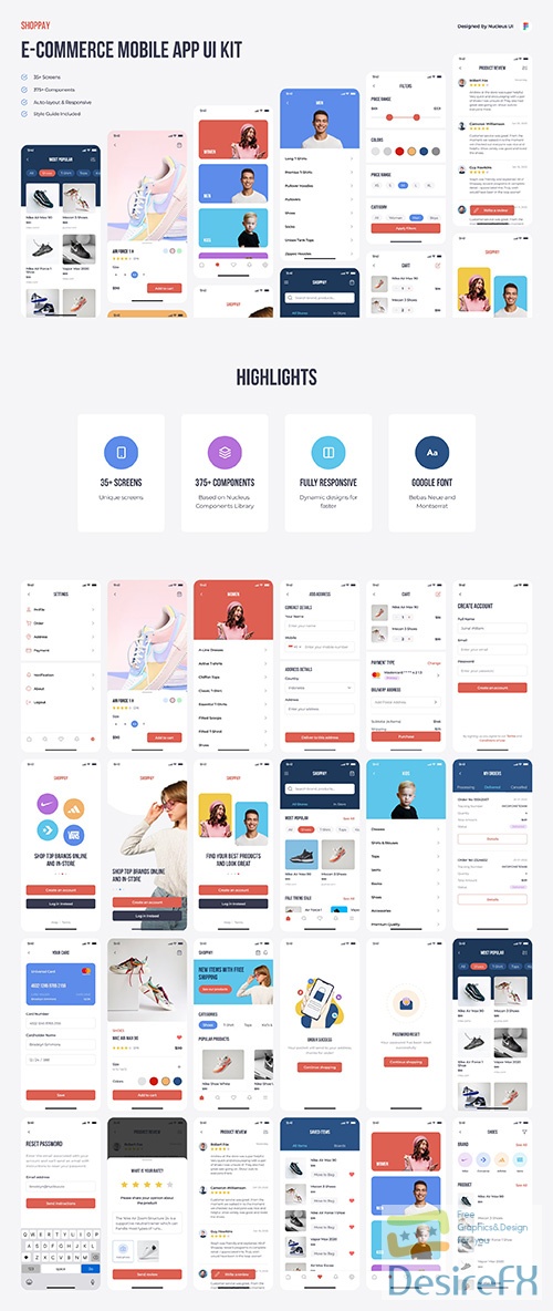 SHOPPAY - E-commerce / online store mobile app UI kit UI8