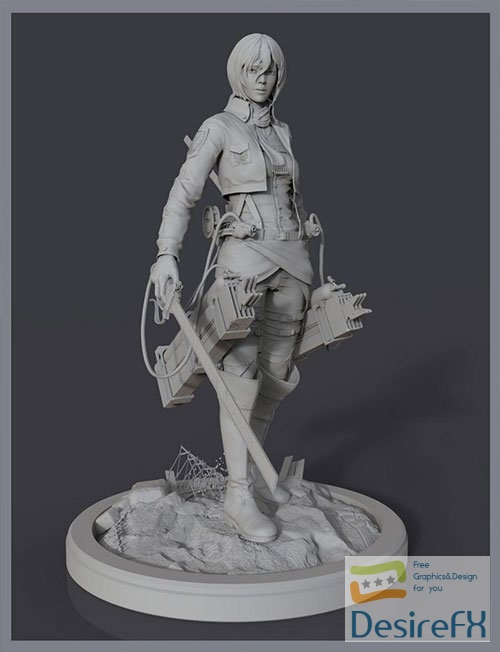 Download Mikasa Ackerman 3D Print Model - DesireFX.COM