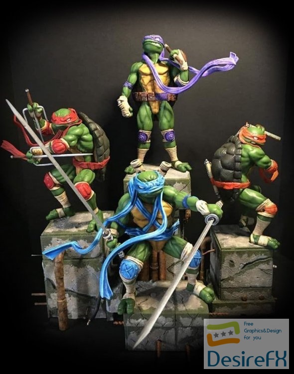 Teenage Mutant Ninja Turtle Diaroma 3D Print