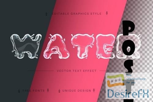 Water Glass - Editable Text Effect - 7241525